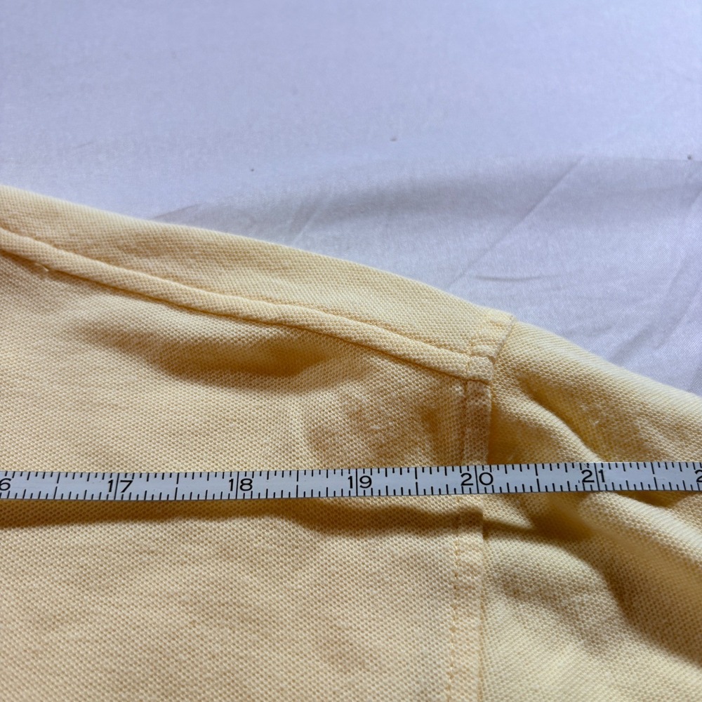 Caesars Palace Polo Shirt Men Large Yellow Cotton Pique Short Sleeve Casino Logo - Picture 6 of 8